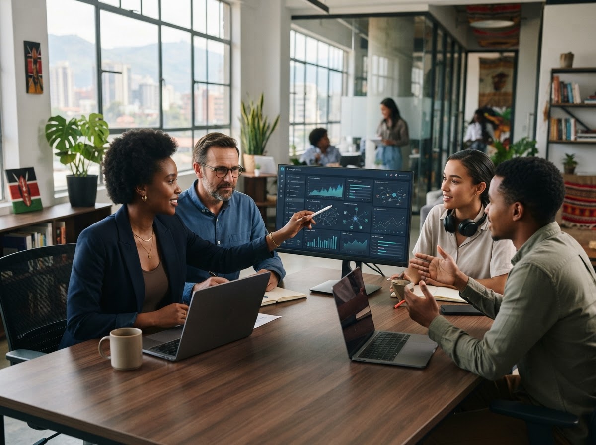 KCB Capital AI risk modeling dashboard reviewed by an analyst