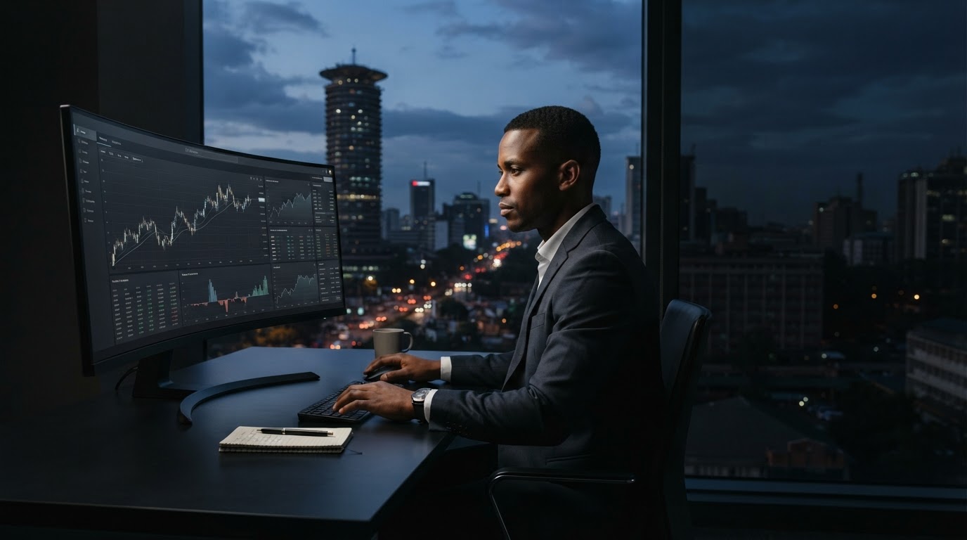 KCB Capital AI data analysis interface used for institutional-grade risk assessment